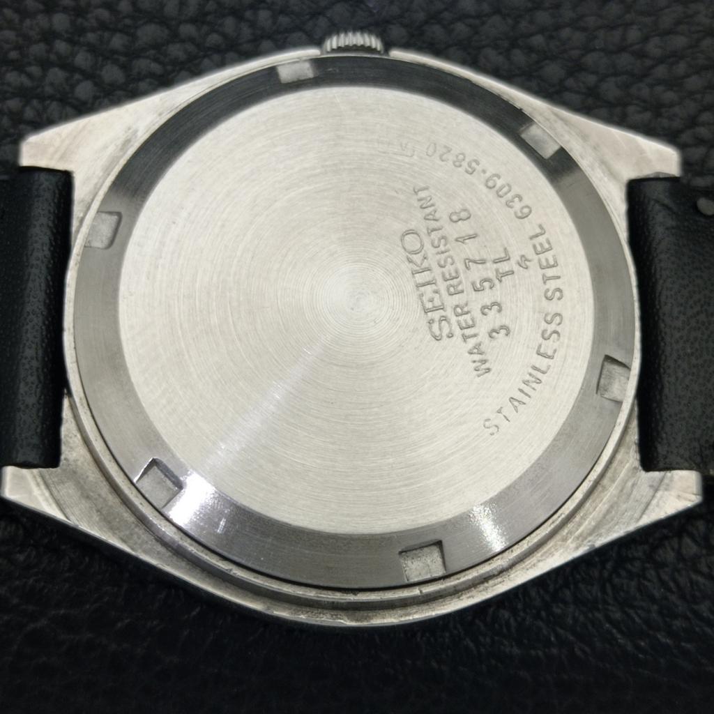 ЯПОНИЯ 6319A ВИНТАЖНЫЕ МУЖСКИЕ АВТОМАТИЧЕСКИЕ ЧАСЫ SEIKO 5 С ЧЕРНЫМ ЦИФЕРБЛАТОМ a702708-1