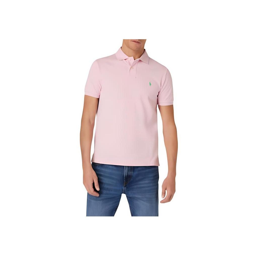 Polo Ralph Lauren Kids Хлопковая футболка-поло с логотипом Детские топы Розовые 323708857-167
