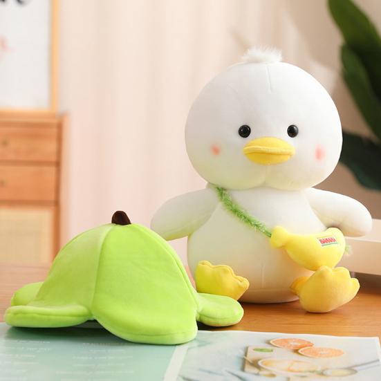 Мягкая плюшевая кукла-утка, полностью заполненная съемная шляпа-компаньон, мягкая мультяшная кукла-животное, домашняя вечеринка