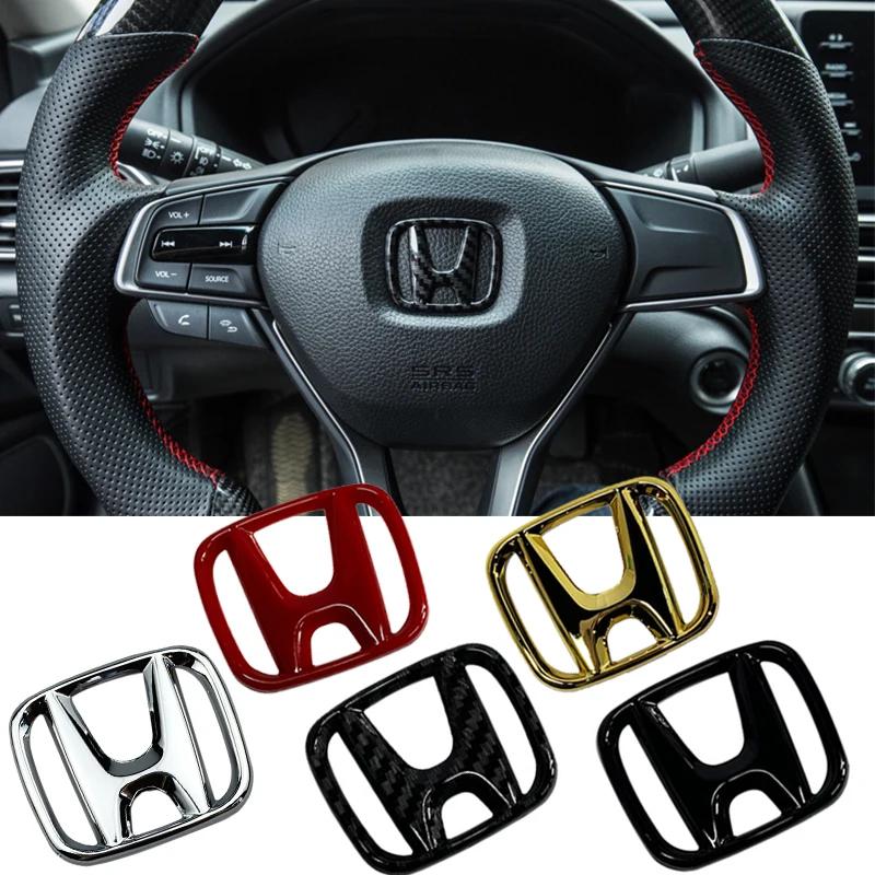 WDM2 50x40mm ABS Car Steering Wheel Cover Emblems Stickers for Honda Envix Odyssey City Jazz Fit CRV Civic Accord Insight Jade Vezel