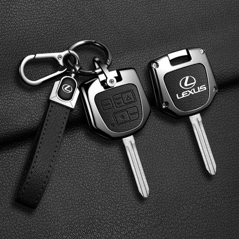 DMTZ1 Leather Car Straight Foldable Key Shell Modification for Lexus Old RX330 IS200 ES300 IS400 Key Cover Modification Accessories