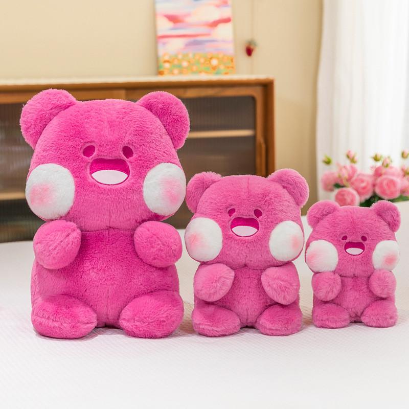 Plush Bear Dudu Toy Cartoon Doll Rose Red Sleeping Companion Girls Gift Birthday