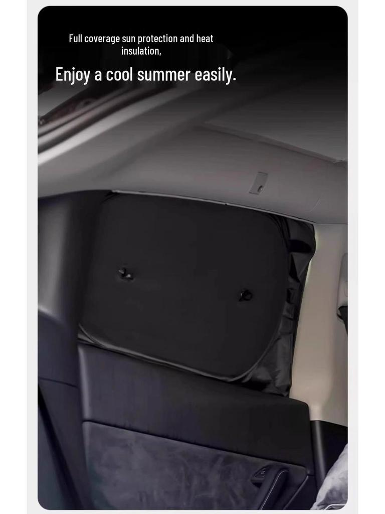 Tesla Model 3/Y Sunshade: Refresh Version Opaque Camping Privacy Curtain with Suction Cups