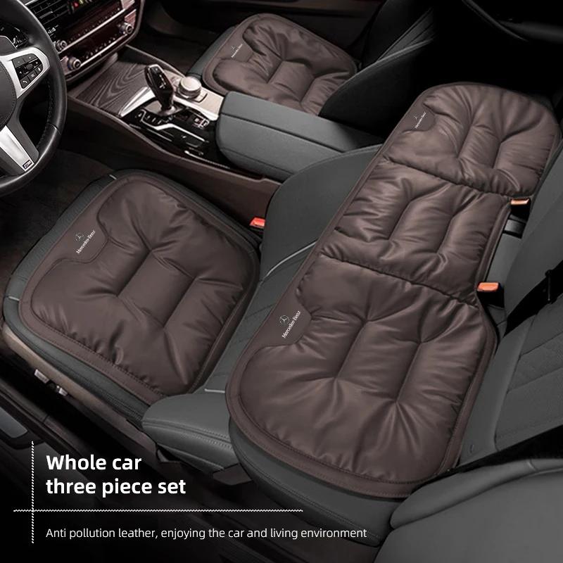 FIQ4 Hot 2025 Car Seat Cushion Cover Breathable Leather Protector Mat For Mercedes Benz AMG W203 W206 W220 W205 W211 W212 W201 W210 W