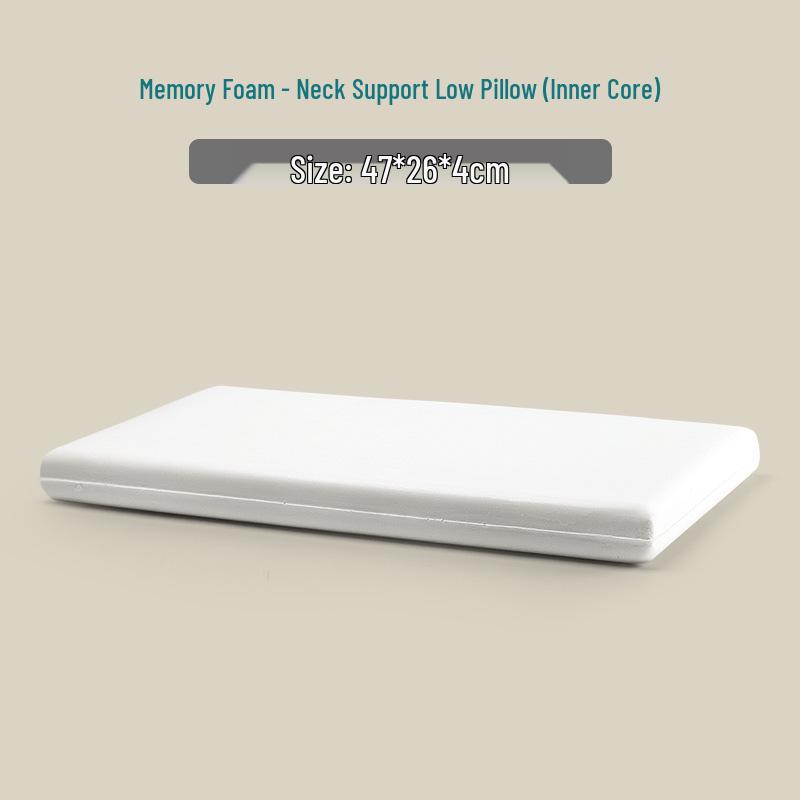 Ultra-Thin Soft Low Pillow for Children's Neck Support – Memory Foam, Ideal for Student Dorms