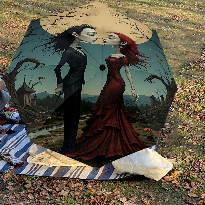 1PC Warner Moonlight Romance Umbrella-8-Rib Reinforced, Automatic Open, Lightweight & Durable-A66