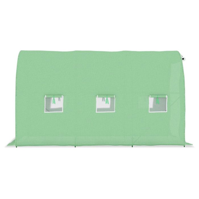 VidaXL Greenhouse Tent Shelter Plants Greenhouse Flower Greenhouse Plant Greenhouse Garden Greenhouse Outdoor Greenhouse 6.86 M² Green PE Fabric 48164