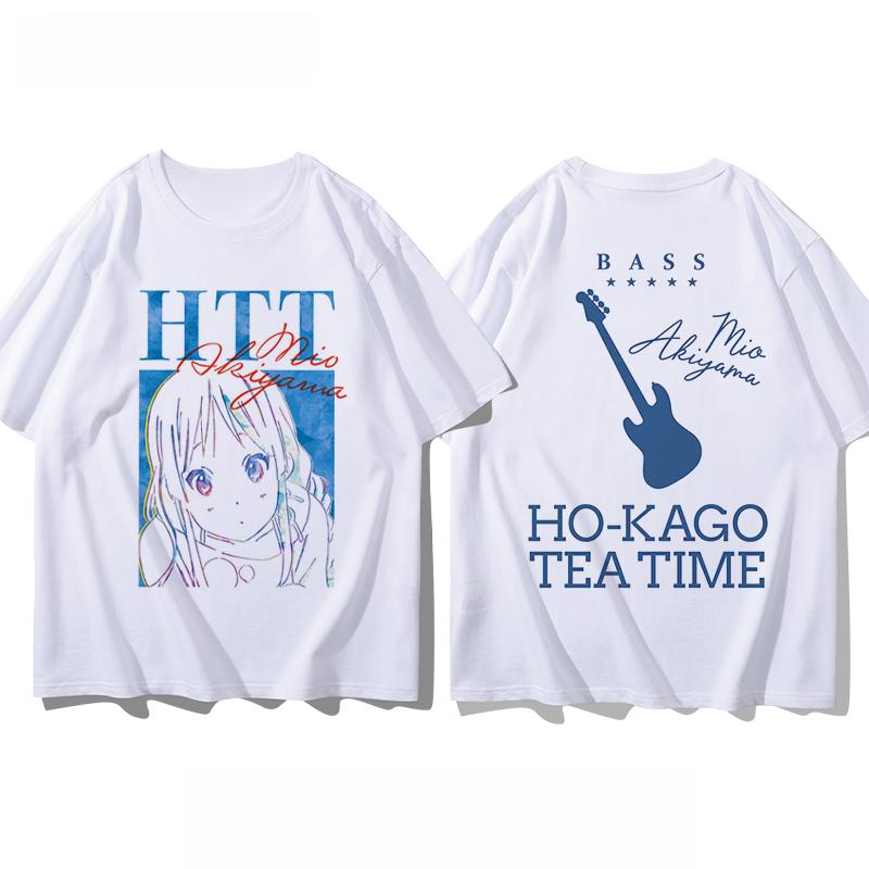 K-ON Хирасава Юи Аниме Косплей Футболка с коротким рукавом Унисекс Мужская Женская Футболка