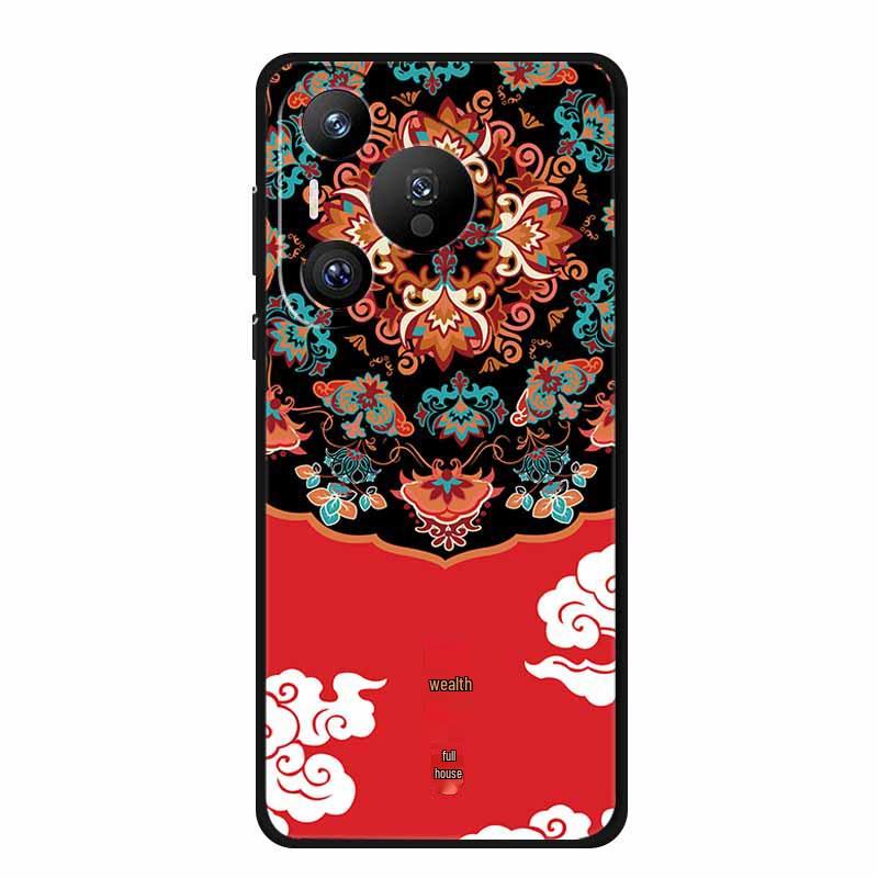 Чехол для телефона Huawei Pura 70 Pro с рельефной текстурой в стиле ретро - Мягкий цветной стиль