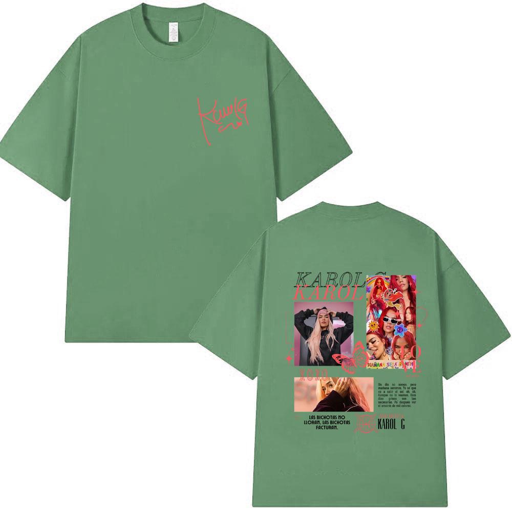 Singer Karol G Tropicoqueta Album 2025 Tshirt Men Women Hip Hop Fashion Pop Music Streetwear Male Vintage Oversized T Shirts