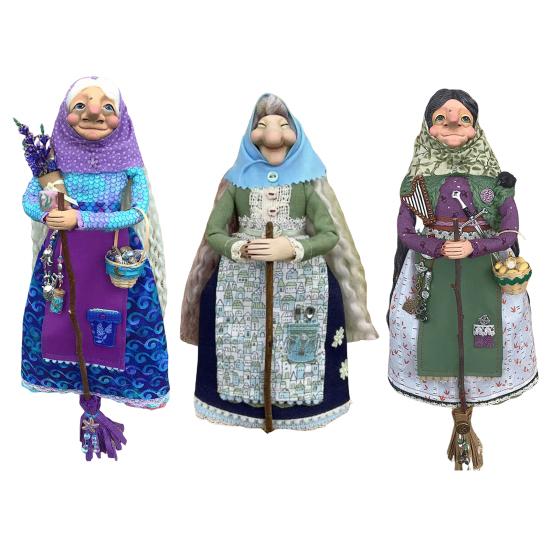 Handmade Resin Kitchen Witch Luck Charm Witch Figurine Hanging Decoration Cartoon Cooking