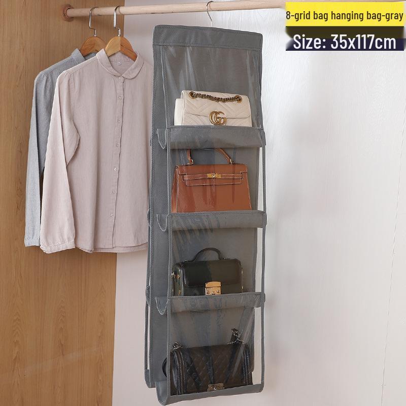 Double-Sided Transparent Hanging Organizer with Dustproof Pockets