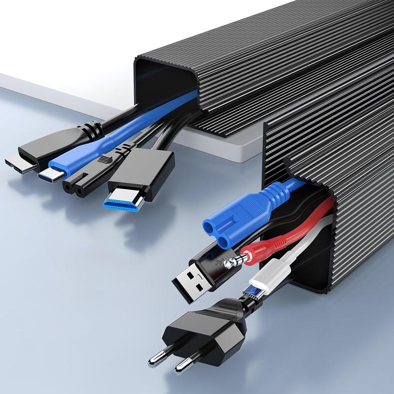1pc 40cm/15.74in Self-Adhesive Cord Cable Organizer table wire trough Cord Cover Channel Cabled Raceway