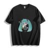 Hatsune Miku Leek Hug T-Shirt - Adorable Anime Charm Unisex Tee