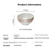JD Original Complete Set of Bowls And Plates, Ceramic Housewarming Gift Set "Golden Prosperity", Rice Bowls 4.5 Inches * 10