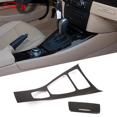 Для BMW E90 3 серии 2008-2012 ABS углеродное волокно автомобильная консоль панель переключения передач рамка крышка декоративные наклейки интерьер