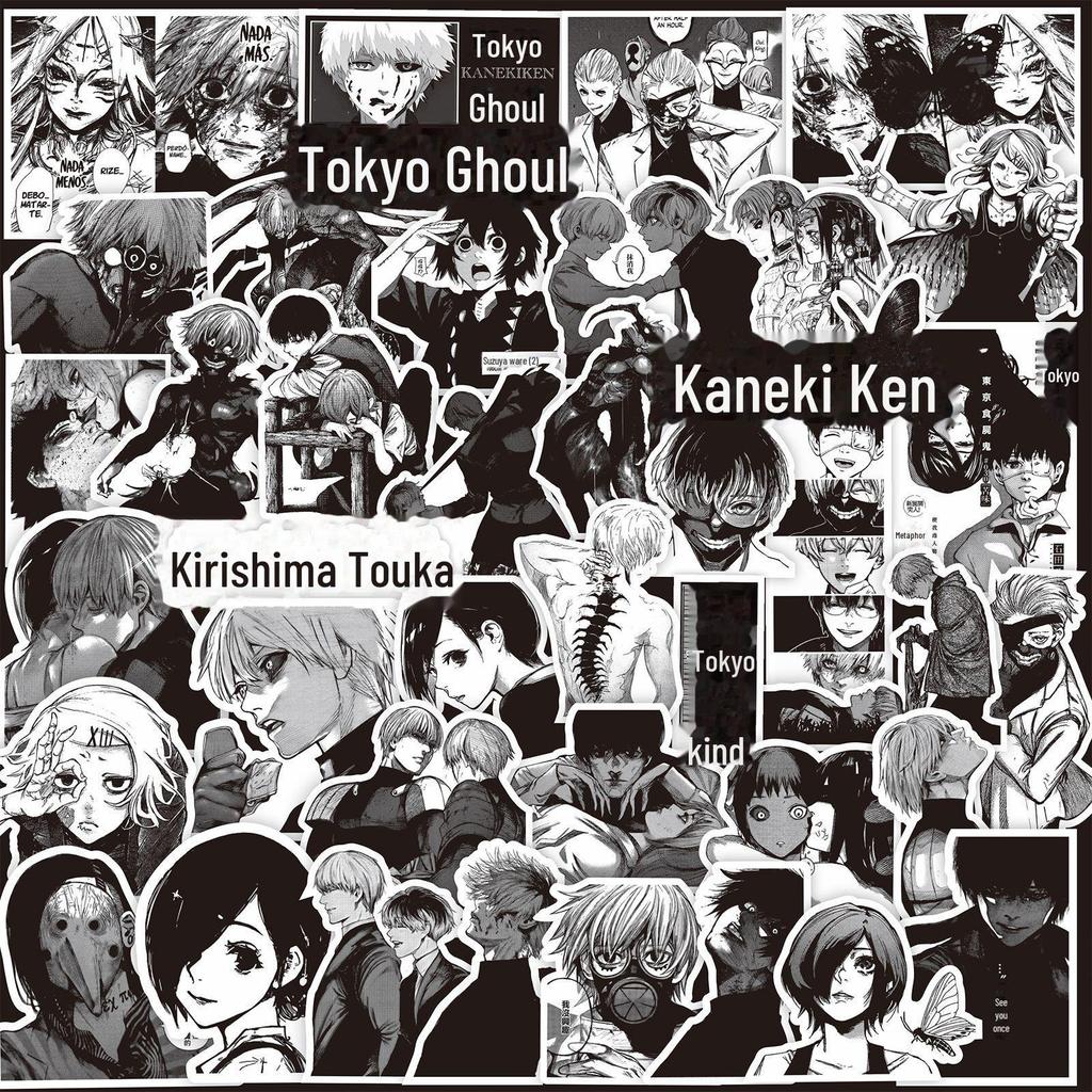 1000 черно-белых аниме-наклеек: Demon Slayer, One Piece и многое другое для украшения блокнота