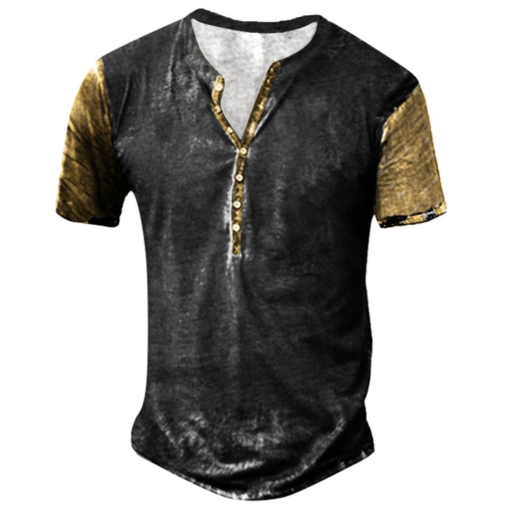 Мужская модная футболка с коротким рукавом и вышивкой с коротким рукавом и принтом на весну и лето