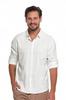 Men's Linen Shirt with Long Sleeves, Lightweight, Elegant, Classic, MORAJ XL OFF WHITE