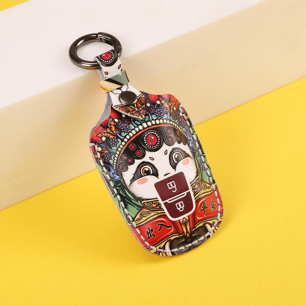 Guochao Ручная работа Натуральная кожа Сумка для ключей для Toyota Индивидуальные подарки