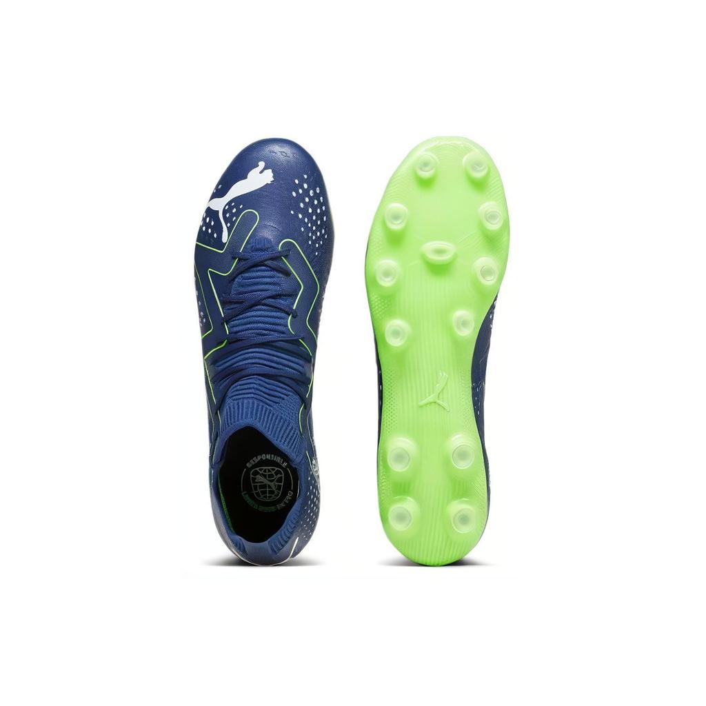 Puma Future Match Low HG Soccer Shoes Men Sneaker Blue Green 107372-03