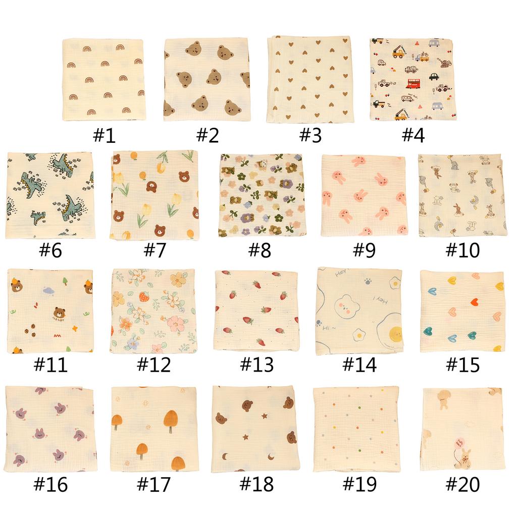 Soft and Breathable Cotton Blanket Newborns Receiving Blankets Swaddles Wrap Strollers Cover for Infant Shower Gift