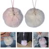 Cute Plush Ball Bowknot Pendant Phone Straps Lanyard Pocket Keychain Strap Backpack Charm Car Key Decoration Chain