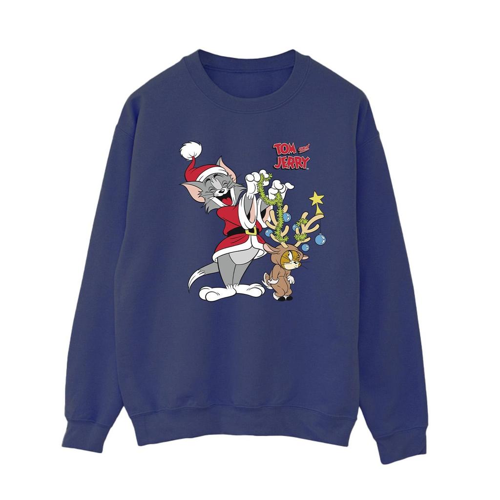 Tom & Jerry Womens/Ladies Christmas Reindeer Sweatshirt