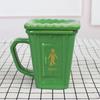 Ceramic Cup Trash Can Breakfast Cup Drinking Mug With Straw For Home Work Birthday Party Morning Routine Relaxing Moments