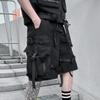 Мужские шорты-карго в уличном панк-хип-хоп стиле, тактические techwear, до колена, широкие штанины