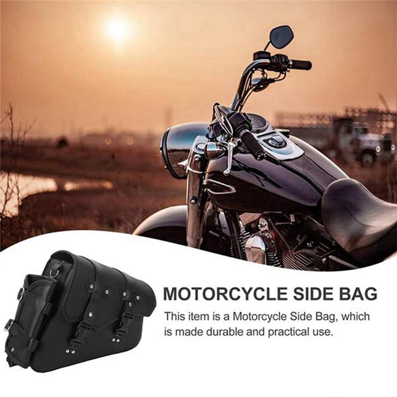 ABOK-Motorcycle Saddle Bag Rocker Bag Side Tool Bag Rocker Bag Bicycle Replacement Accessories Black Versatile