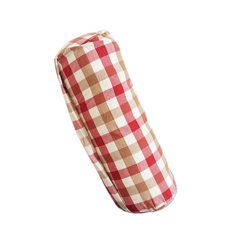 Полосатая хлопковая подушка с бантом и отделкой из помпонов для домашнего декора**