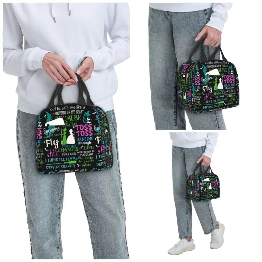 Halloween Wicked Musical Insulated Lunch Bag for Women Office Cooler Thermal Food Box Tote Portable Lunch Boxes Container
