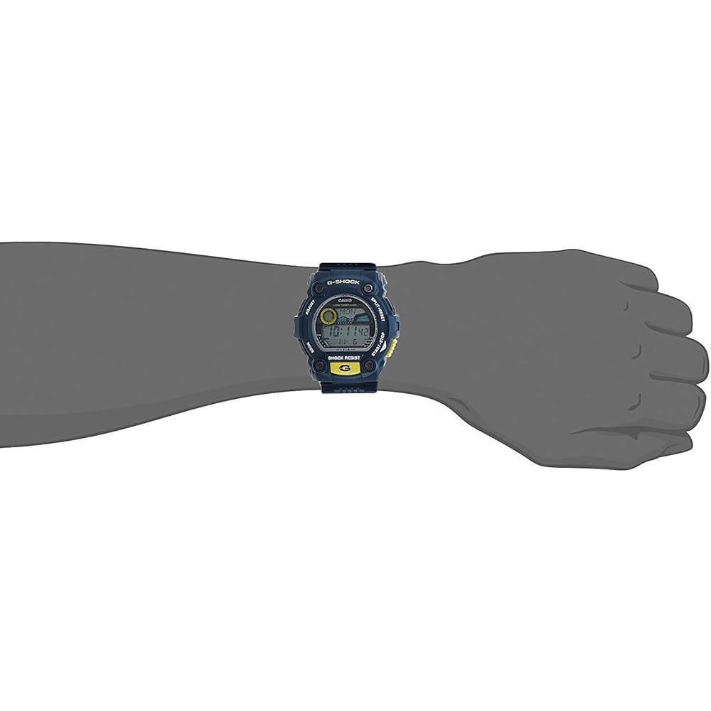 Мужские часы Casio G-Shock G-7900-2 Сине-серые с желтым Водонепроницаемые Ударопрочные Цифровые часы