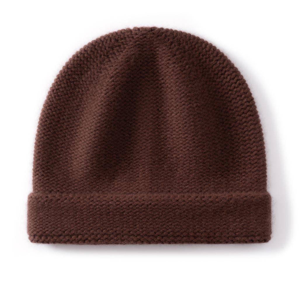 Cashmere, knitted hats for men and women, autumn and winter double-layer thickened yarn jacquard headgear fashion trend