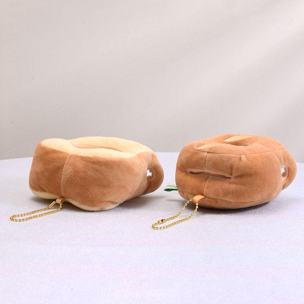 Bread Head Bear Bread Bear Plush Keychain Yellow Chicken Frog Cartoon Plush Pendant Jewelry Gift