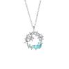 Dream Star Moon Necklace Women's Light Luxury Temperament Zircon Pendant Star Moon Stainless Steel Clavicle Chain