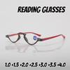 Men Women Retro Anti Blue Light Reading Glasses Neutral Fashion Presbyopia Glasses High Definition Farsightedness Glasses +4.0