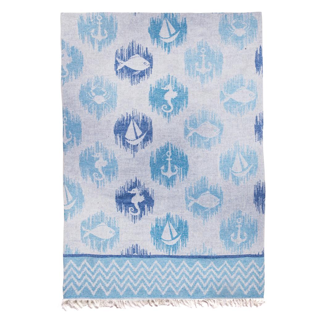 Anemoss Turkish Beach Towel 39 x 70 100% Cotton Extra Large Turkish Peshtemal