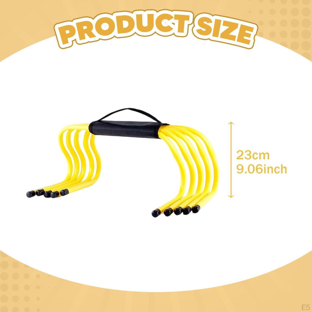 5 штук барьеров для ловкости, скорость, желтый, многоцелевое футбольное тренировочное оборудование, препятствия для