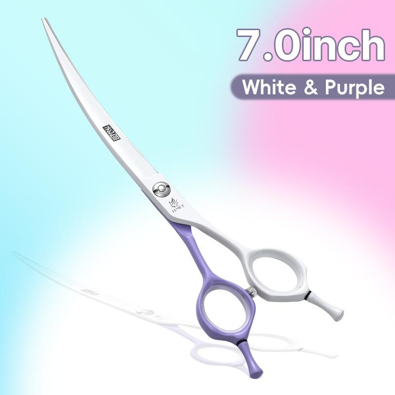 Fenice Макаронный Цвет JP440C Сталь 6.25/7/7.25 Изогнутые Ножницы для Груминга Собак Стрижки Шерсти Собак для Питомца Эстетиста Грумера
