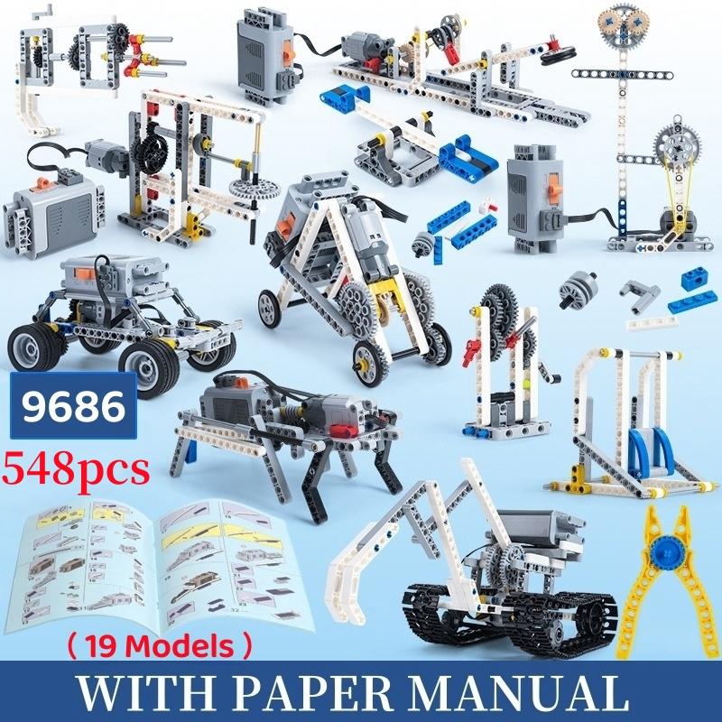STEM 9686 Технические детали Multi-Tech Программирование Обучающий набор строительных блоков - Набор питания для детей Игрушка в подарок - Учитесь играя