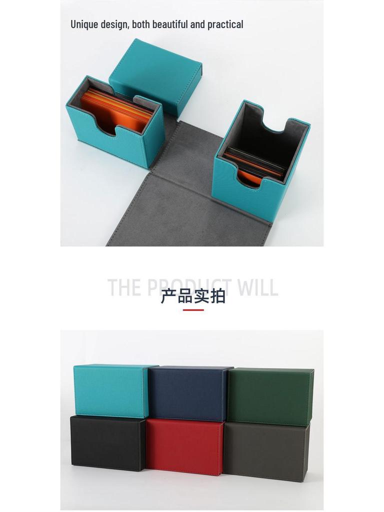 PU Leather TCG Card Storage Box for Yu-Gi-Oh, Magic: The Gathering, Ultraman, and Three Kingdoms Kill Cards