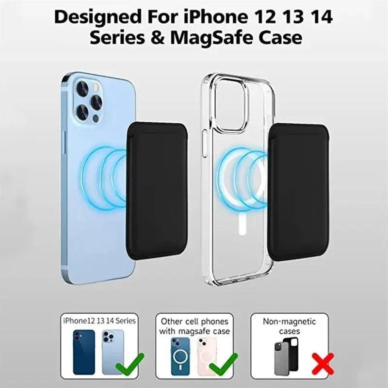 Кожаный чехол-кошелек для iPhone 15 Pro Max, кожаный кошелек Magsafe, совместимый с держателем для карт iPhone 14, 13, 12, с магнитом MagSafe