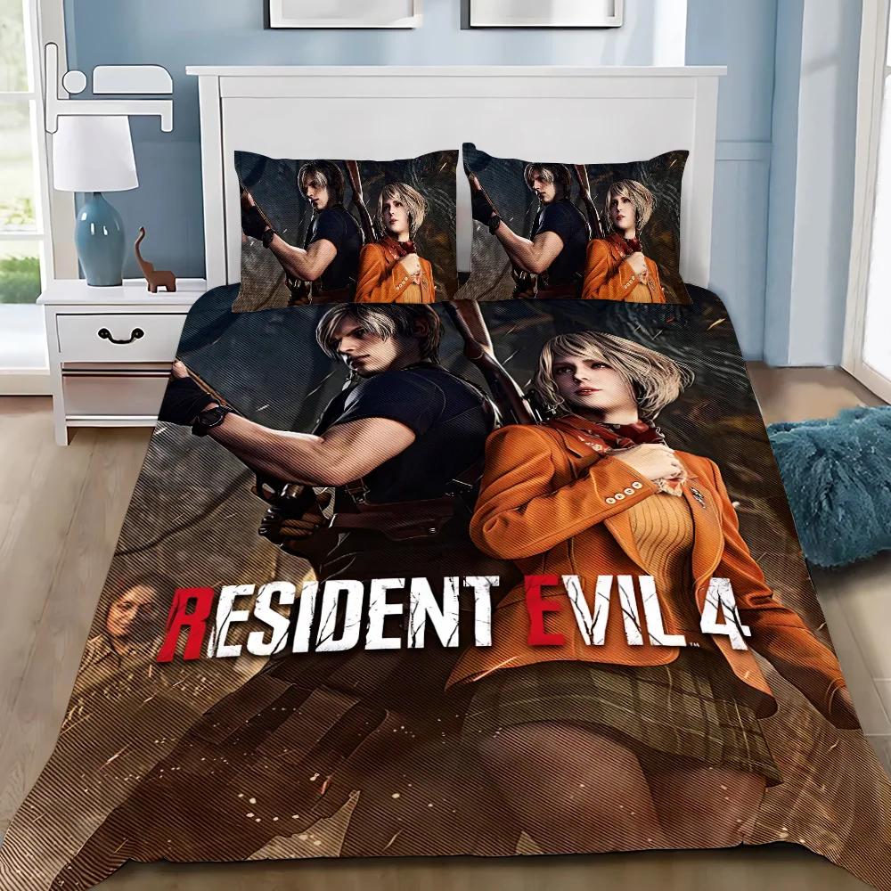 3D Печать Мягкое Пододеяльник Наволочка Resident Evil Комплект Постельного Белья Взрослые Люди Мальчик Девочка Украшение Спальни Детский Подарок Односпальный Двуспальный Большой
