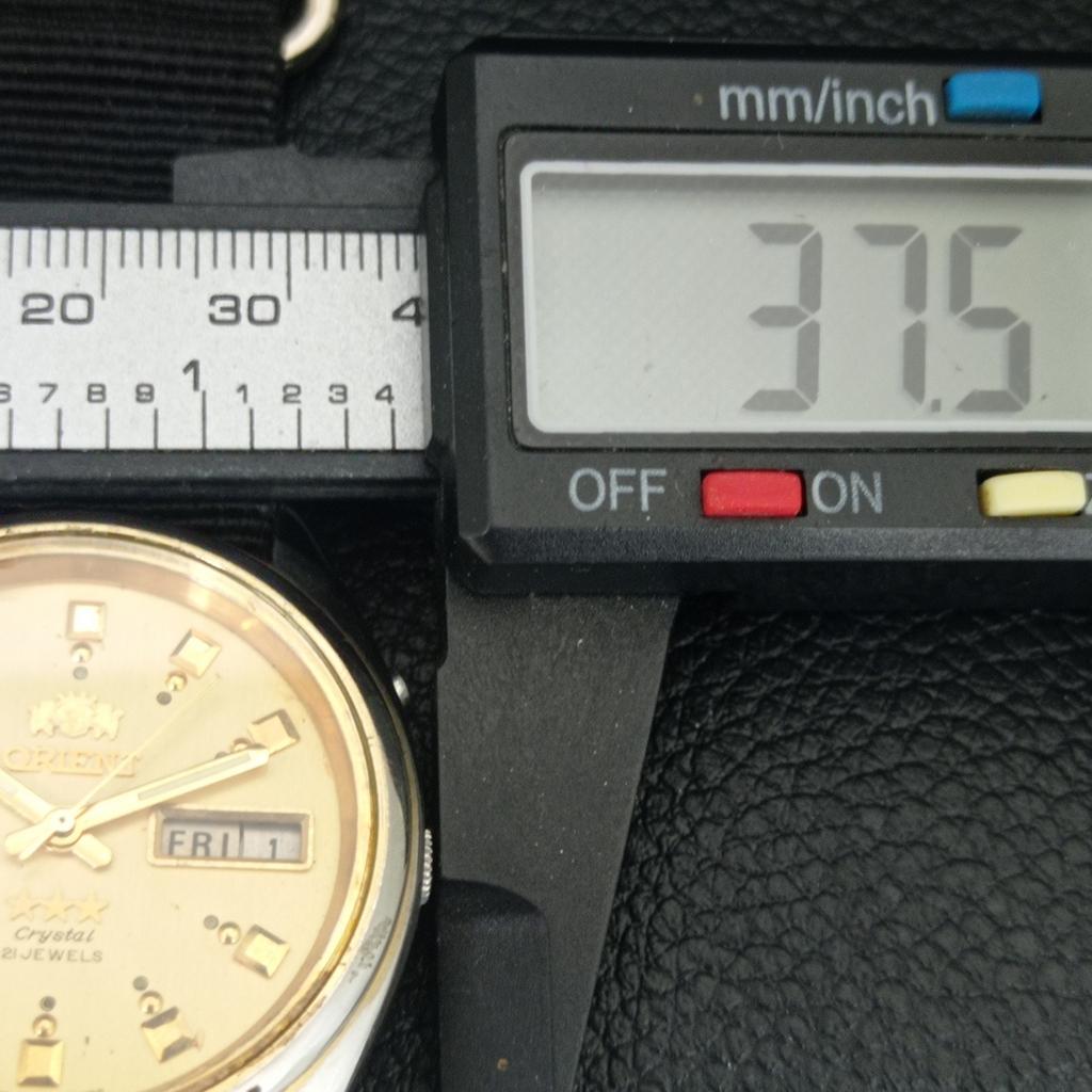 ЯПОНИЯ ВИНТАЖНЫЕ ORIENT CRYSTAL АВТОМАТИЧЕСКИЕ 46943 МУЖСКИЕ ОРИГИНАЛЬНЫЕ ЧАСЫ С ЦИФЕРБЛАТОМ a707785-1