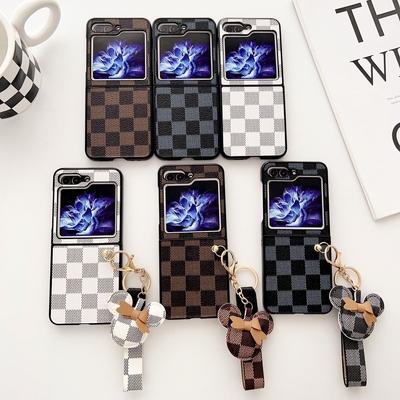 Модный кожаный чехол для телефона для Samsung Galaxy Z Flip 5 4 3, подвесная защитная задняя крышка