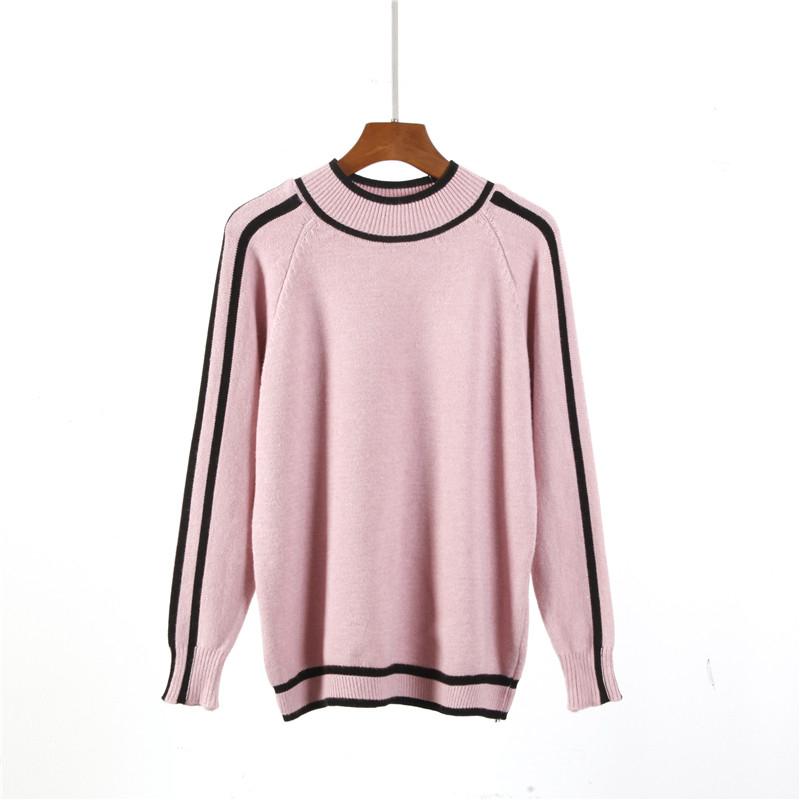 Hirsionsan Autumn Winter Sweater Women 2021 O Neck Knitted Pullovers Female Soft Basic Striped Jumper Casual Thicken Sweaters