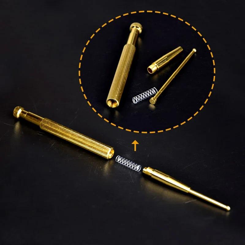 Ручка для акупрессуры из чистой меди, эластичная палочка для массажа акупунктурных точек уха, улучшает зрение, массажер акупунктурных точек, расслабляет тело