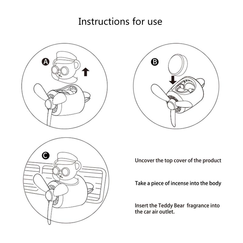 Styling Auto Aromatherapy Cute Bear Perfume Diffuser Air Vent Lovely Car Accessories Souvenir Present